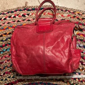 Hobo Large Sheila Red Coral leather bag crossbody bag